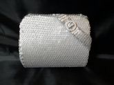 Clutch mini paetê prata